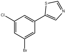 3-Chloro-5-(thiazol-5-yl)bromobenzene Struktur