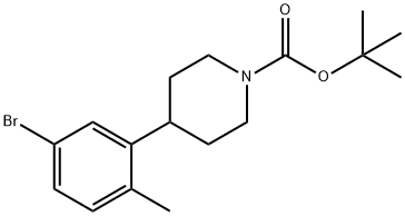 3-(N-Boc-Piperidin-4-yl)-4-methyl-1-bromobenzene Struktur