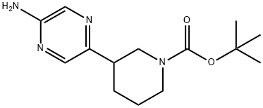 2-Amino-5-(N-Boc-piperidin-3-yl)pyrazine Struktur