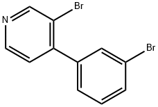 3-Bromo-4-(3-bromophenyl)pyridine Struktur