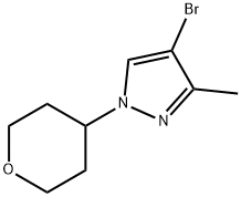 4-bromo-3-methyl-1-(tetrahydro-2H-pyran-4-yl)-1H-pyrazole Struktur