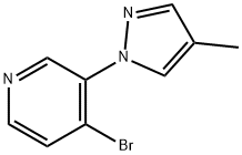 4-BROMO-3-(4-METHYL-1H-PYRAZOL-1-YL)PYRIDINE Struktur