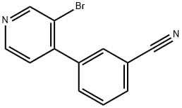 3-Bromo-4-(3-cyanophenyl)pyridine Struktur