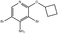 4-Amino-3,5-dibromo-2-(cyclobutoxy)pyridine Struktur