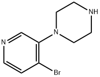 4-Bromo-3-(piperazin-1-yl)pyridine Struktur