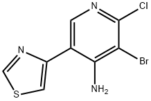 4-Amino-2-chloro-3-bromo-5-(thiazol-4-yl)pyridine Struktur