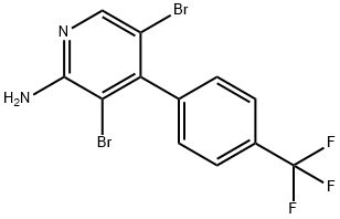 2-Amino-3,5-dibromo-4-(4-trifluoromethylphenyl)pyridine Struktur