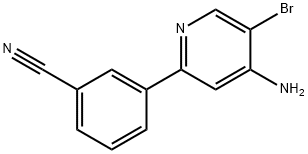 4-Amino-3-bromo-6-(3-cyanophenyl)pyridine Struktur