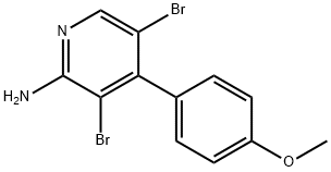 2-Amino-3,5-dibromo-4-(4-methoxyphenyl)pyridine Struktur