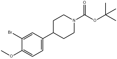 5-(N-Boc-Piperidin-4-yl)-2-methoxy-1-bromobenzene Struktur