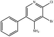 4-Amino-2-chloro-3-bromo-5-phenylpyridine Struktur