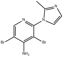 4-Amino-3,5-dibromo-2-(2-methylimidazol-1-yl)pyridine Struktur