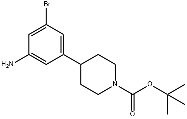 3-Amino-5-(N-Boc-piperidin-4-yl)bromobenzene Struktur