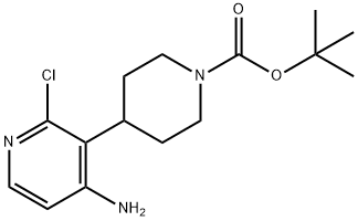 2-CHLORO-4-AMINO-3-(N-BOC-PIPERIDIN-4-YL)PYRIDINE Struktur