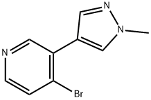 4-BROMO-3-(1-METHYL-1H-PYRAZOL-4-YL)PYRIDINE Struktur