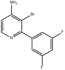 4-Amino-3-bromo-2-(3,5-difluorophenyl)pyridine Struktur