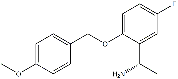 (S)-1-(5-fluoro-2-((4-methoxybenzyl)oxy)phenyl)ethan-1-amine Struktur