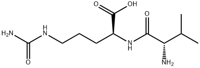 (S)-2-((S)-2-amino-3-methylbutanamido)-5-ureidopentanoic acid Struktur