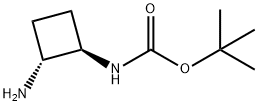 tert-butyl N-[(1R,2R)-2-aminocyclobutyl]carbamate Struktur