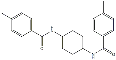 4-methyl-N-{4-[(4-methylbenzoyl)amino]cyclohexyl}benzamide Struktur