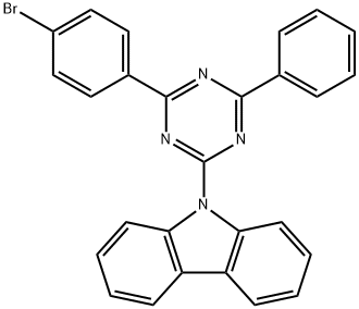 9-[4-(4-bromophenyl)-6-phenyl-1,3,5-triazin-2-yl]-9H-Carbazole Struktur