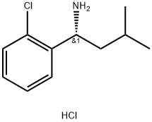 (1R)-1-(2-CHLOROPHENYL)-3-METHYLBUTAN-1-AMINE HYDROCHLORIDE Struktur