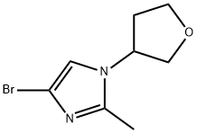 4-Bromo-1-(3-tetrahydrofuranyl)-2-methylimidazole Struktur