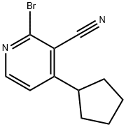 2-Bromo-3-cyano-4-cyclopentylpyridine Struktur