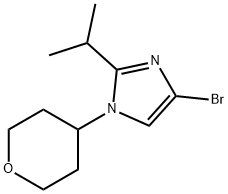 4-Bromo-1-(oxan-4-yl)-2-(iso-propyl)imidazole Struktur