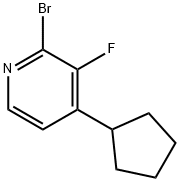 2-Bromo-3-fluoro-4-cyclopentylpyridine Struktur