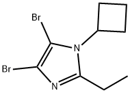 4,5-Dibromo-1-cyclobutyl-2-ethyl-1H-imidazole Struktur