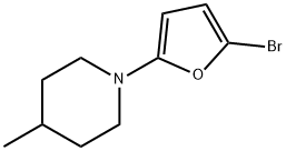 2-Bromo-5-(4-methylpiperidin-1-yl)furan Struktur