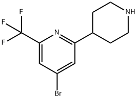 4-Bromo-2-trifluoromethyl-6-(piperidin-4-yl)pyridine Struktur