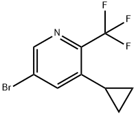 5-Bromo-3-cyclopropyl-2-(trifluoromethyl)pyridine Struktur