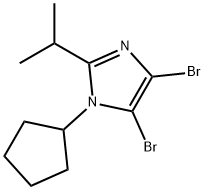 4,5-Dibromo-1-cyclopentyl-2-(iso-propyl)-1H-imidazole Struktur