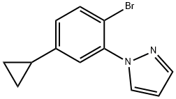 1-(2-bromo-5-cyclopropylphenyl)-1H-pyrazole Struktur