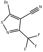 5-bromo-3-(trifluoromethyl)-1,2-thiazole-4-carbonitrile Struktur