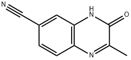 3,4-Dihydro-2-methyl-3-oxo-6-quinoxalinecarbonitrile Struktur