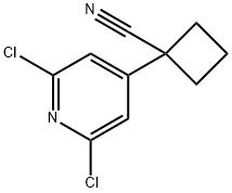 1-(2,6-Dichloro-4-pyridyl)cyclobutanecarbonitrile Struktur