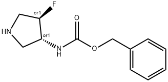 benzyl ((3S,4S)-4-fluoropyrrolidin-3-yl)carbamate Struktur