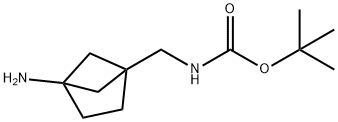 tert-butyl N-({4-aminobicyclo[2.1.1]hexan-1-yl}methyl)carbamate Struktur