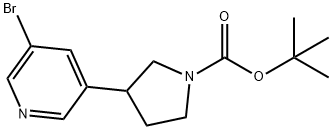 tert-butyl 3-(5-bromopyridin-3-yl)pyrrolidine-1-carboxylate Struktur