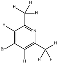 4-bromo-2,6-bis(methyl-d3)pyridine-3,5-d2 Struktur