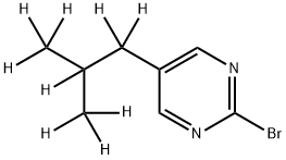 2-Bromo-5-(iso-butyl-d9)-pyrimidine Struktur