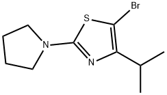 5-Bromo-4-(iso-propyl)-2-(pyrrolidino)thiazole Struktur