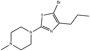 5-Bromo-4-(n-propyl)-2-(N-methylpiperazin-1-yl)thiazole Struktur