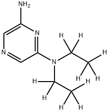 2-Amino-6-(diethylamino-d10)-pyrazine Struktur