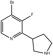 4-Bromo-3-fluoro-2-(pyrrolidin-3-yl)pyridine Struktur