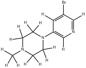 3-Bromo-5-(N-methylpiperazin-1-yl)pyridine-d14 Struktur