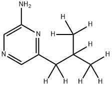 2-Amino-6-(iso-butyl-d9)-pyrazine Struktur